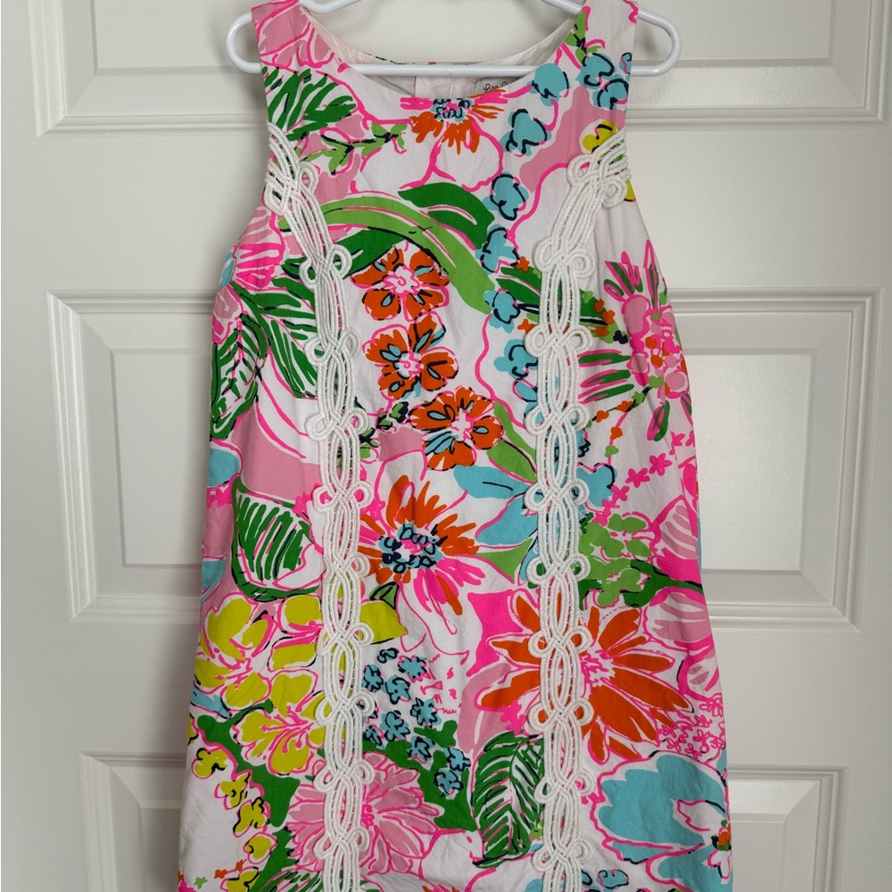Lily Pulitzer Floral Pink and Green Kids Dress